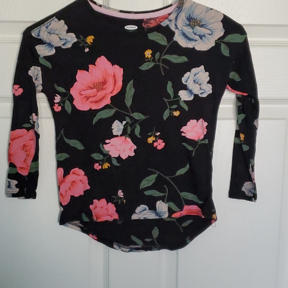 Long sleeved floral shirt